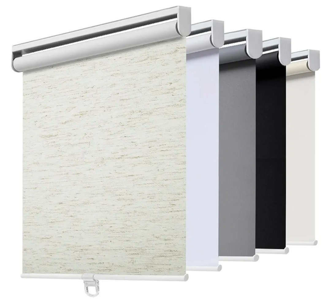Lot of 8 Window Blinds Shades AOSKY Cordless Blackout Roller Zebra Bamboo Roman photo 5