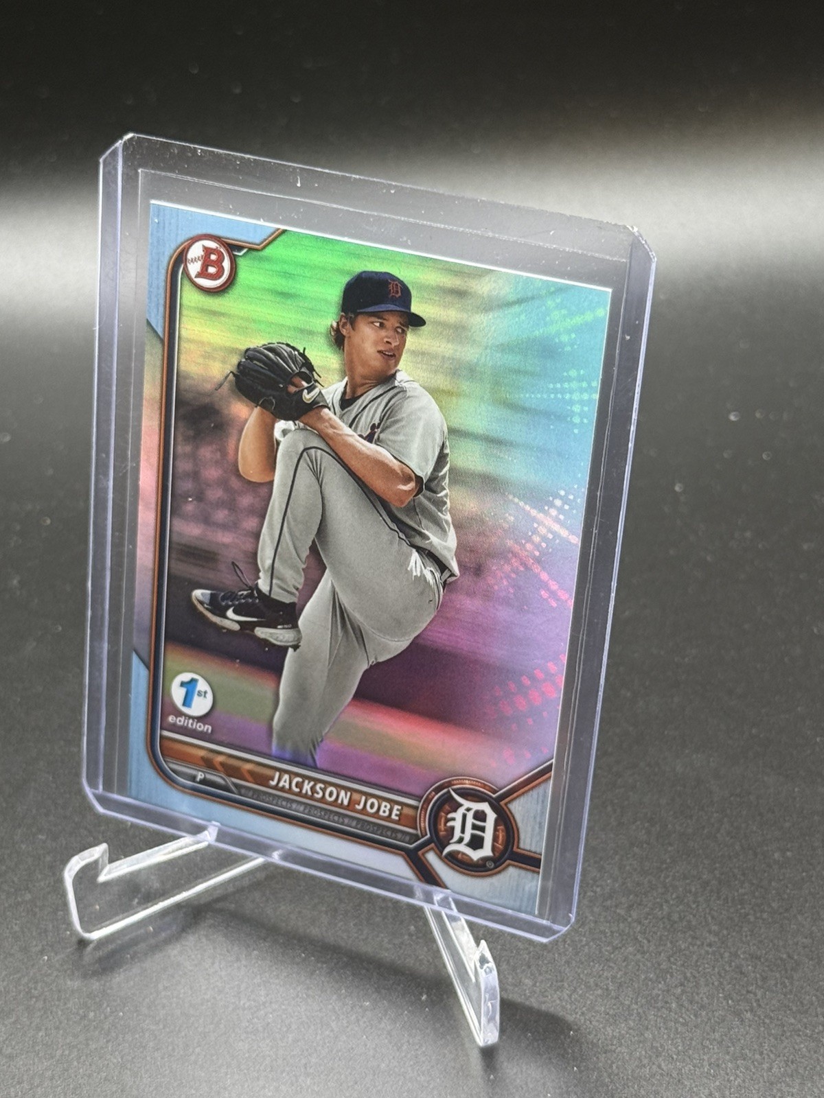 2022 Bowman Draft 1st Edition #BD-99 Jackson Jobe Sky Blue Foil Tigers