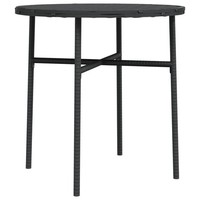 Beistelltisch Schwarz 45 Cm Poly Rattan
