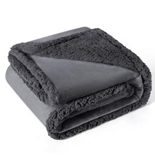 Waterproof Dog Blanket 40 x 60 in for Small Medium Dogs, Washable Grey