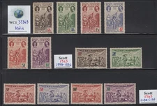 WC1_33350 MONACO. Colorful lot of 1940s stamps. MNH w. ink traces