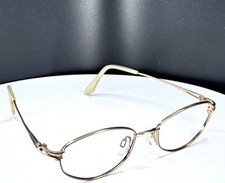 VTG CHARMANT CH8284 LB Womens Gold Oval Full Rim Eyeglasses FRAMES ONLY