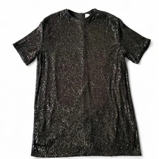 H&M black sequin dressSize L (roomy fit) new without tags