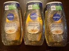 Nivea Rich Care Shower Oil 200mL (3 pack)