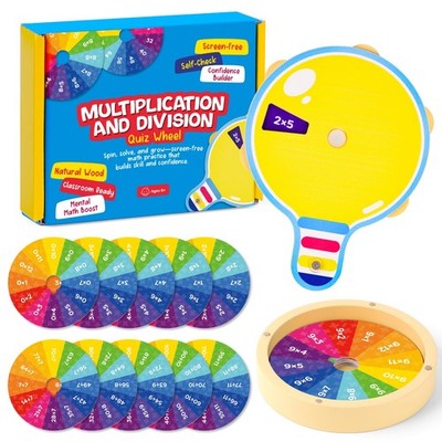 Math Fidget Spinner - 25 -Checking Multiplication&Division Flash Cards, Spin ...