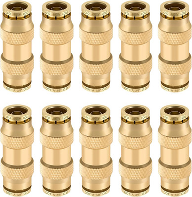 3/8'' Quick Push to Connect Fittings Brass Union Straight Joint DOT Approved 3/8 