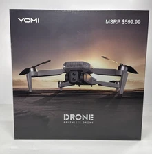 YOMI Brushless Drone With HD Camera Silver Sleek Design MSRP 599.99 Brand New