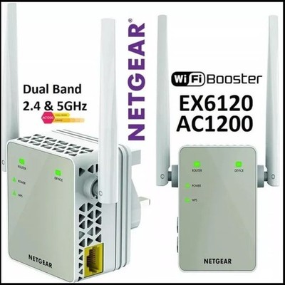 NEW! NETGEAR AC1200 Dual Band WiFi Range Extender- EX6120 -NEW in the BOX