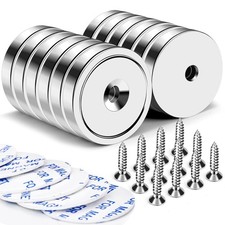 LOVIMAG Neodymium Cup Magnets, 110lb Strong, Heavy Duty, 110lb-12p, Silver