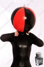 Latex polish Gummi inflatable color-block ball Mask Hood customized 0.4mm 588