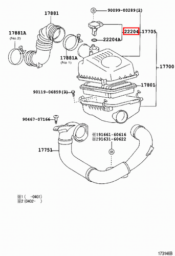 Genuine Lexus RX300 MCU35 RX330 MCU38 MCU33 RX400 h MHU33 MAF AFM Air Flow Meter - Picture 17 of 20