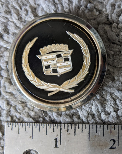 VTG 1980s HIT BRANDED CADILLAC CREST LOGO METAL TAPE MEASURE USA MADE