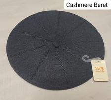Cashmere Hat Beret women Charcoal Gray