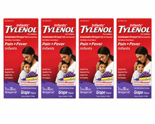 Infants' Tylenol Acetaminophen GRAPE Oral Suspension Liquid Medicine X4 EXP10/26