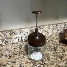 VTG Gemco Nut /Food Chopper Stainless Steel Blade Brown Lid Made in USA