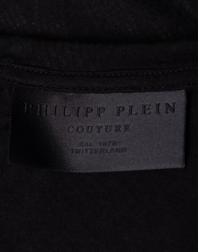 RRP€540 PHILIPP PLEIN COUTURE T-Shirt Top Size S Offensive Word LIMITED EDITION - Picture 7 of 7