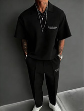 Men's Outfit 2 Piece Set Shirt Pants Suit PLUS SIZE BIG 3XL