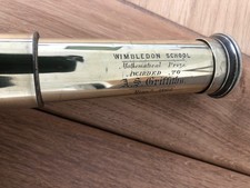 Antique telescope Elliot Bros 1865 Wimbledon School. Edge Hill. Military School.