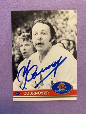 1991-92 FUTURE TRENDS YVAN COURNOYER IP AUTO TEAM CANADA 1972 SUMMIT SERIES  HOF