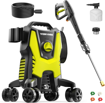 #ad 3000 PSI Pressure Washer with Foam Cannon amp; 4 Nozzles Fluorescent Green $183.99