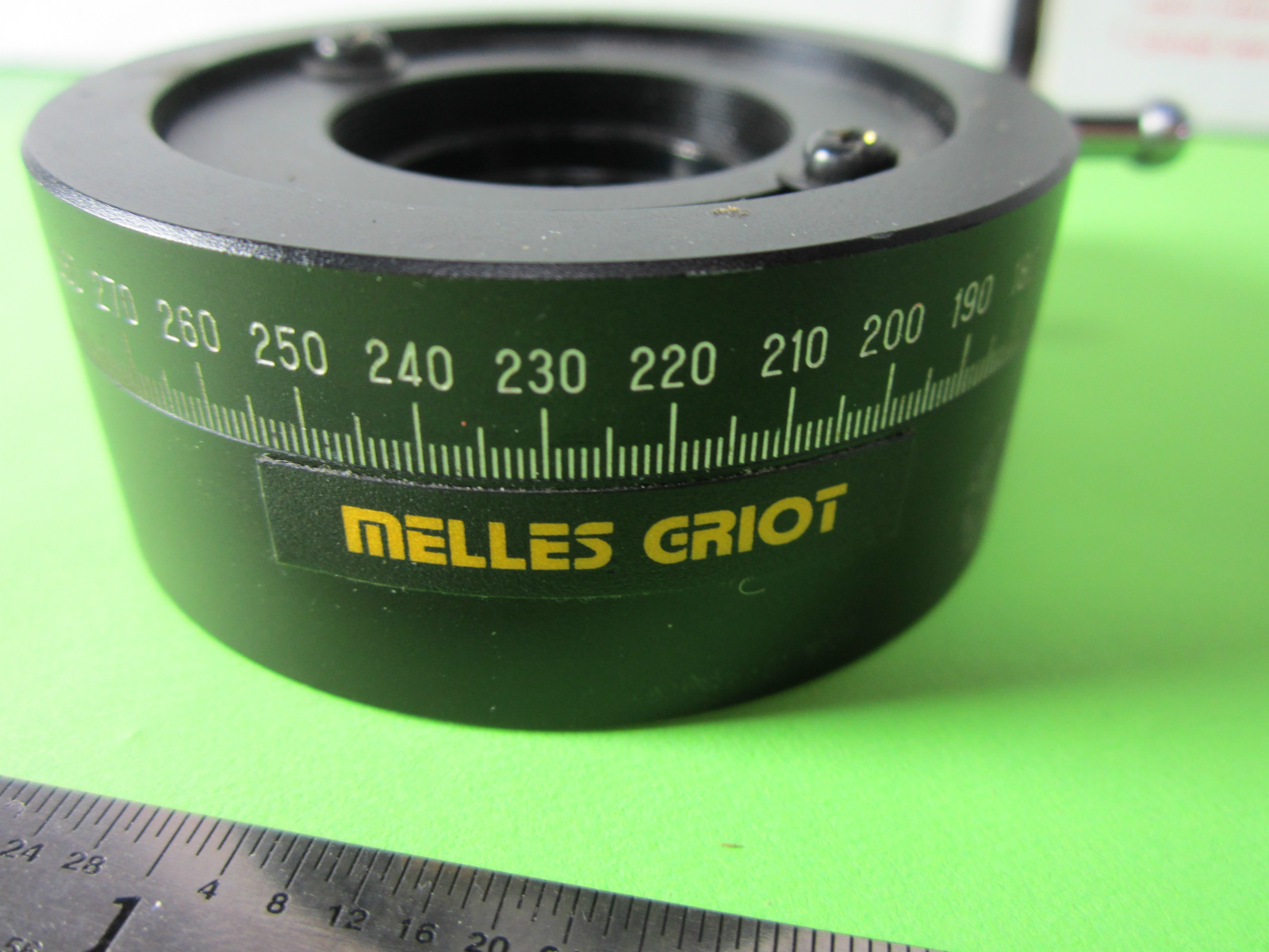OPTICAL MELLES GRIOT POLARIZER ROTARY FIXTURE + LENS LASER OPTICS BIN