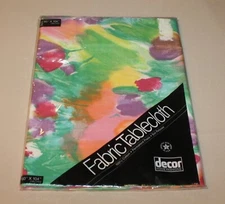 60x104 Flower Market Decor Home Fashions Oblong Tablecloth Watercolor Pastel New