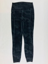 RBX Yoga Pants Women's Size S Black Gray Camouflage Stretch Waistbands Curved