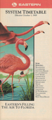 Eastern Airlines system timetable 10/1/89 [3080] Buy 4+ save 25%