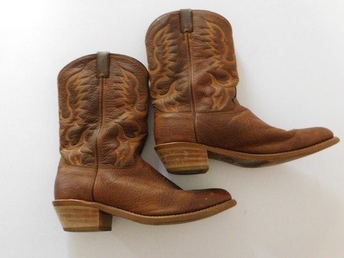 ABILENE Mens Size 12 Brown Leather Cowboy Western Boots - Imagen 3 de 16