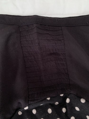 H&M Top Polka Dots Three Quarter Sleeves V Neck Black White Women's Size M - Picture 8 of 13
