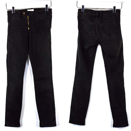 McGuire Denim Womens Jeans Gotham Slim Skinny Crop Ankle Exposed Zipper Black 25 - Picture 3 of 7