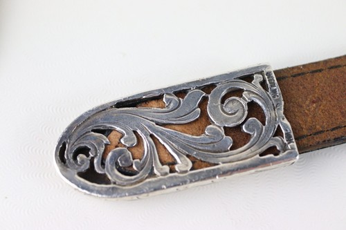 Bob Berg hand signed '98 10k GF Sterling buckle 1993 loop + 10 conchos 32" belt - Picture 9 of 16
