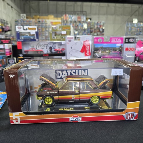 2024 M2 Machines 1970 Datsun 510 #5 Gold CHASE 1:24 Scale Brown R122