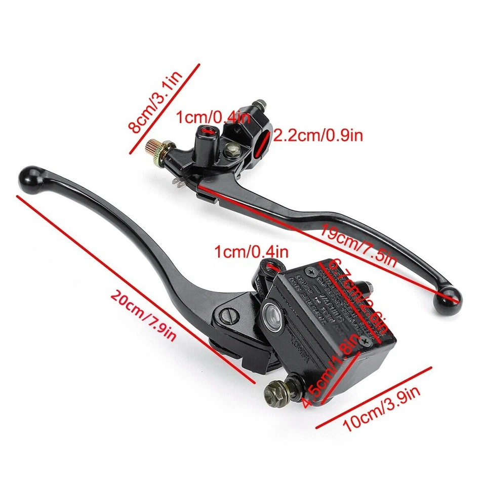 7/8" 22mm Universal Bremshebel Kupplungshebel Motorrad Lenker Bremszylinder DE - Bild 2 von 4