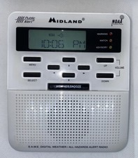 Midland Weather Alert Radio Storm Warning NOAA Alarm Tornado Hurricane WR-100
