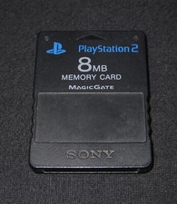Official OEM Sony Playstation 2 PS2 8MB Memory Card - Black - Tested