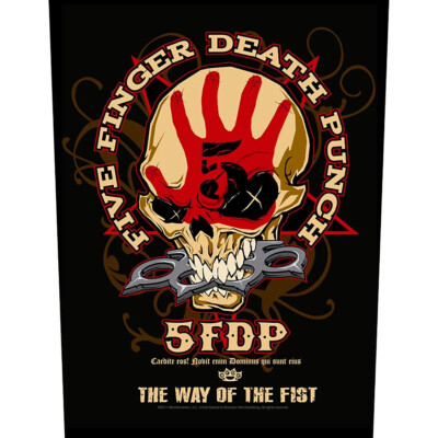 FIVE FINGER DEATH PUNCH RÜCKENAUFNÄHER BACKPATCH # 2 THE WAY OF THE FIST 36x29cm
