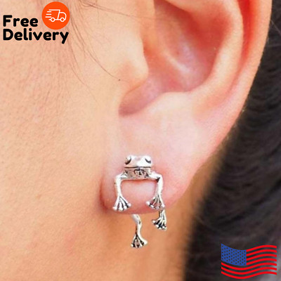 Frog Earrings For Women 1 Pair Pierced Earrings 1 Pair Frog Shaped Stud Earring