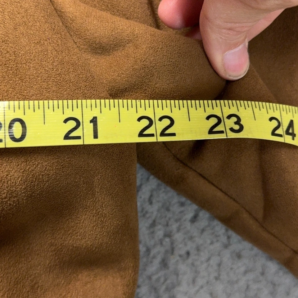 Abrigo de colección St Johns Bay para mujer grande marrón imitación gamuza forrado con capucha al aire libre Foto 3 de 4