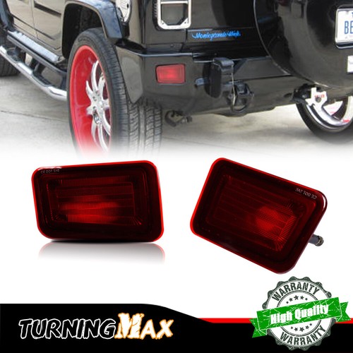 For 20052009 Hummer H2 Red Lens Rear Reflectors Tail Light Housings