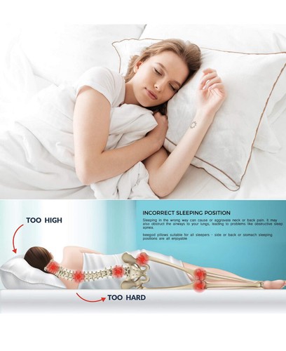 Pillows for Sleeping, SSZTI Bed Pillows Set of 2, 16 x 24 in White - Picture 3 of 5
