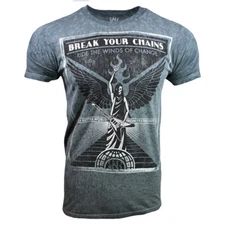 ROCK & REPUBLIC Mens Tee T Shirt Rock Metal Band Graphic Vintage Music BLUE NEW