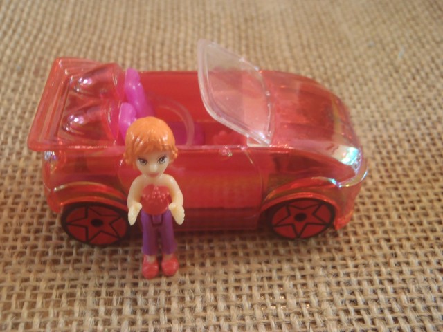 Polly Pocket Wheels Race To The Mall Cars Origin Mini Drivers Orange Convertible EBay