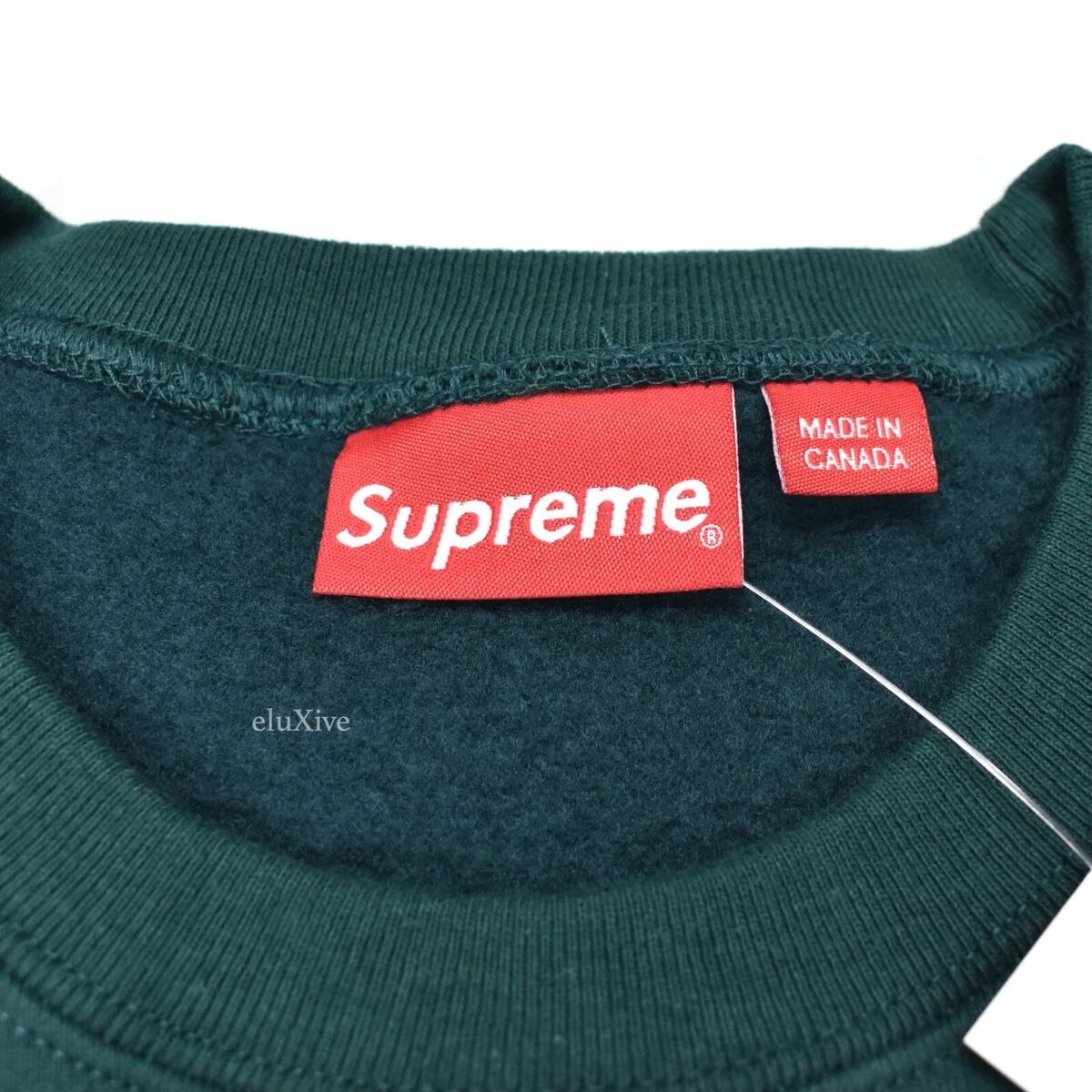 NWT Supreme NY Red Box Logo Crewneck Sweatshirt Dark Pine NWT Supreme NY Red Box Logo Crewneck Sweatshirt Dark Pine