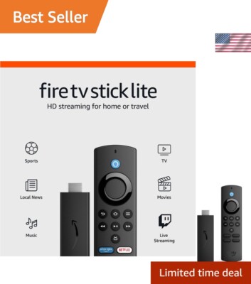 Amazon Fire TV Stick HD (newest model) free and live TV, Alexa Voice Remote 8GB