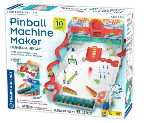 PINBALL MACHINE MAKER STEM EXPERIMENT KIT GUMBALL SEALED AGES 6-12+ THAMES