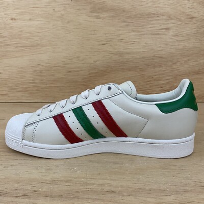 Adidas Superstar 'Off white scarlet green' Mens Sz 8.5 Shoe