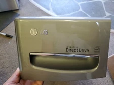 Used LG Washer Dispenser Drawer Assembly Graphite Steel AGL74334823 AGL33683735