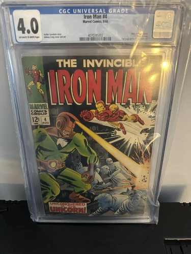 Iron Man #4   CGC 4.0 Marvel Comics 8/68     Unicorn appearance