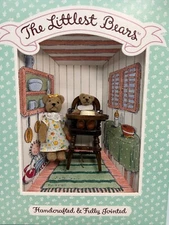 Gund The Littlest Bears Set 7019 Mother Baby Highchair Dollhouse Miniature 1994